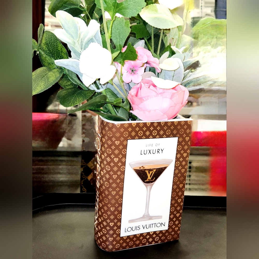 Glam Ceramic Logo VASE Book MADE IN USA Vase Only - Picture 3 of 12